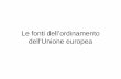 Le fonti dell’ordinamento dell’Unione europea - My LIUCmy.liuc.it/MatSup/2009/L82033/. Fonti del diritto UE.pdf · alle regole di diritto internazionale (ex. sulla conclusione,