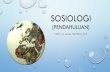 SOSIOLOGI - Gunadarma Universityfachriallia.staff.gunadarma.ac.id/Downloads/files/45163/Sosiologi+... · •Sosiologi secara khusus membahas efek dari masing-masing elemen tersebut