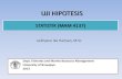 UJI HIPOTESISledhyane.lecture.ub.ac.id/files/2013/07/PENGUJIAN-HIPOTESIS1.pdf · UJI RATA-RATA UJI PROPORSI Formulasi Hipotesis : Ho : = o ... Uji Hipotesis Satu Rata-rata Sampel