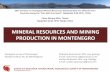 2016 Seminar on Geological Mineral Resources Administration … · MINERAL RESOURCES AND MINING PRODUCTION IN MONTENEGRO Geological survey of Montenegro Naselje Kruševac bb, 81 000