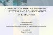 CORRUPTION RISK ASSESSMENT SYSTEM AND ACHIEVEMENTS …rai-see.org/wp-content/uploads/2015/06/AUDRIUS_ZagrebEN.pdf · CORRUPTION RISK ASSESSMENT SYSTEM AND ACHIEVEMENTS IN LITHUANIA