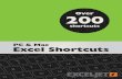 Exceljet Excel Shortcuts PDF - bu.edu · Excel Keyboard Shortcuts TOC 2 E CELET Productivity How to move around big lists fast (win) Use the fill handle to enter data with patterns