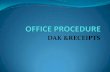 DAK &RECEIPTS - Dr. Marri Channa Reddy Human Resource ... PROCEDURE... · Monitoring of the process; ... Dak: includes every type of written communications such as letter, telegram,
