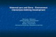 Maternal care and Gene - Environment Interactions Defining ... Meaney, Maternal... · Maternal care