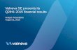 Valneva SE presents its H1 2015 financial results SE...Valneva SE presents its Q2/H1 2015 financial results Analyst Presentation August 31, 2015
