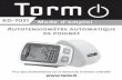 KD-7031 Mode d’emploi - torm.fr · L’autotensiomètre TORM KD-7031 est exclusivement destiné aux par- ticuliers : son grand écran permet de gérer 2 utilisateurs qui peuvent