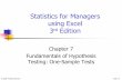 Statistics for Managers using Excel 3rd Editionishaq.staff.gunadarma.ac.id/Downloads/files/43806/Uji+Hipotesa.pdf · Statistics for Managers using Excel 3rd Edition Chapter 7 Fundamentals