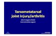 Tarsometatarsal joint injury/arthritis - Orthosports · Tarsometatarsal joint injury/arthritis John P. Negrine FRACS Foot and ankle surgeon Dr John Negrine Adult Foot and Ankle surgeon