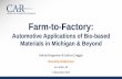 Farm-to-Factory - michigan.gov · 11/4/2015 · Farm-to-Factory: Automotive Applications of Bio-based Materials in Michigan & Beyond ... kenaf, coconut fiber Foam seating, instrument