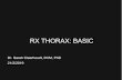 RX THORAX: BASIC - brugse.dierenartsenkringen.be · Techniek Hoge kV (inherent hoog contrast thorax), laag ms (korte belichtingstijd) ↔ RX abdomen Positionering: extensie voorpoten