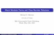 Mock Modular Forms and Class Number Relationsmmertens/Presentations/Moab2014.pdf · Mock Modular Forms and Class Number Relations Michael H. Mertens University of Cologne 28th Automorphic