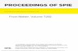 PROCEEDINGS OF SPIE filePROCEEDINGS OF SPIE Volume 7292 Proceedings of SPIE, 0277-786X, v. 7292 SPIE is an international society advancing an interdisciplinary approach to the science