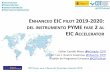 ENHANCED EIC PILOT 2019-2020: DEL … (28/06/2019) EIC= RE-volution, not evolution from H2020 _ EIC Accelerator : La evaluación EIC Accelerator: Las plantillas El EIC Enhanced Pilot