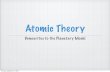 Atomic Theory - mskropac.weebly.com · John Dalton British chemist, physicist, meteorologist Proposed the first “modern” atomic theory in 1803 Dalton’s atomic model: Billiard
