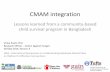 CMAM integration - IAEA · CMAM integration Lessons learned from a community-based child survival program in Bangladesh Chloe Puett, PhD Research Officer Action Against Hunger