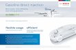 More power, more efficiency, more driving dynamics · f With gasoline port fuel and direct injection, Bosch combines the gasoline direct injection with the gasoline port fuel injection