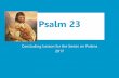 Psalm 23 - highlandview.church filePsalm 23 The Goodness of God David is: •Confident in God •Wholly dependent on God •Safe with God.