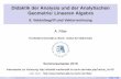 Didaktik der Analysis und der Analytischen Geometrie ...didaktik.mathematik.hu-berlin.de/files/madids2-v6.pdf · Grundvorstellungen hinsichtlich der analytischen Geometrie Grundvorstellungen
