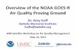 Overview of the NOAA GOES-R Air Quality Proving Ground · Overview of the NOAA GOES-R Air Quality Proving Ground Dr. Amy Huff Battelle Memorial Institute. huffa@battelle.org. AMI