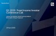 Q1 2019 Fixed Income Investor Conference Call · Deutsche Bank Investor Relations Q1 2019 Fixed Income Investor Call 29 April 2019 Resilient revenues in less market sensitive areas
