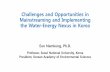 Challenges and Opportunities in Mainstreaming and ... · Challenges and Opportunities in . Mainstreaming and Implementing . the Water-Energy Nexus in Korea . Eun Namkung, Ph.D. Professor,
