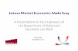 Labour Market Economics Made Easy - Memorial University · Labour Market Economics Made Easy A Presentation to the Employees of the Department of Advanced Education and Skills Doug