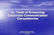 IV. Tools of Enhancing Corporate Communication Competencies de curs site/IV CC competencies.pdf · IV. Tools of Enhancing Corporate Communication Competencies . Georgeta Ciobanu(copyright),