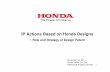 IP Actions Based on Honda Designs - wipo.int · Motorcycles Automobiles Power Products. 6 These are important parts of Honda Philosophy which two founders, Mr. Honda and Mr. Fujisawa
