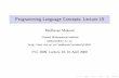 Programming Language Concepts: Lecture 19madhavan/courses/pl2009/slides/lecture19-01apr2009.pdf · Adding types to λ-calculus The basic λ-calculus is untyped The ﬁrst functional