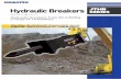Hydraulic breakers 表1 4 - Komatsu India · Precautions for Hydraulic Breaker Main hydraulic circuit on Breaker-mode Oil & Filter Replacement Cyc e (in case Of 100% breaker use)