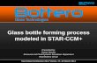 Glass bottle forming process modeled in STAR-CCM+ · Glass bottle forming process modeled in STAR-CCM+ Presented by: Ferrari Simone Structural and Fluid Dynamic Simulation Department