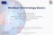 Medical Terminology Basics - ehealthwork.eu · Medical Terminology •Medical terminology is key to the clinical process and clinical documentation •Becoming familiar with medical