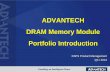 ADVANTECH DRAM Memory Module Portfolio Introduction fileADVANTECH DRAM Memory Module Portfolio Introduction PAPS Product Management Q3 / 2013