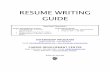 RESUME WRITING GUIDE - Macalester College · RESUMES What is a Resume? Think of your resume as a concise summary that introduces employers to your most relevant experiences. This