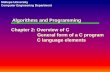 Algorithms and Programming Chapter 2: Overview of C ... · Chapter 2: Overview of C General form of a C program C language elements Maltepe University Computer Engineering Department