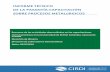 INFORME TÉCNICO DE LA PASANTÍA-CAPACITACIÓN SOBRE … · informe tÉcnico de la pasantÍa-capacitaciÓn sobre procesos metalrgicos 21 de abril del 2017 - Preparación mecánica