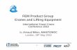FEM Product Group Cranes and Lifting Equipment - khl-itc.com · Created and organised by FEM Product Group Cranes and Lifting Equipment International Tower Crane Conference 2015 by