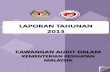 LAPORAN TAHUNAN 2013 - audit.moh.gov.myaudit.moh.gov.my/v2/images/dokumen/LT/LT2013.pdf · kawalan bajet, kawalan terimaan, kawalan Kumpulan Wang A manah/ Akaun Amanah/Deposit dan