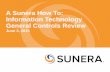 A Sunera How To: Information Technology General Controls ... · Mapping PCAOB AS 5 to COBIT 5 Processes to Identify Relevant ITGC controls • COBIT 5 processes mapped to PCAOB Auditing