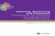 Planning, Monitoring and Evaluation Framework for Capacity ... Report (11-5201 FIC... · PLANNING, MONITORING AND EVALUATION FRAMEWORK FOR CAPACITY STRENGTHENING IN HEALTH RESEARCH