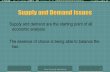 Supply and Demand Issues - BrainMass Supply and Demand Issues Supply and demand are the starting point