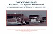 WYOMING - dot.state.wy.us · session - CDL only “X” - No cargo in tank - CLP Only “Z” - No full airbrake - CDL only Getting your CDL License To obtain a Wyoming driver license