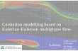 Cavitation modelling based on Eulerian-Eulerian multiphase ... · Objectives Increase the efficiency of turbo machinery. Better understanding of the complex relationship between the