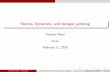 Statics, dynamics, and bungee jumpingresearcharchive.wintec.ac.nz/4309/1/Bungee Jump Project.pdf · Statics, dynamics, and bungee jumping Cormac Flynn Wintec February 11, 2016 Cormac