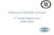 Hillwood Middle School - · PDF file7th Grade Pre-AP Math Pre-AP 7th Grade Math 7th Grade Math 8th grade STAAR 7th grade STAAR 7 thAND 8 grade math in one year Only 7th grade math