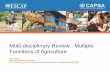 Multi-disciplinary Review - Multiple Functions of Agriculture · Multi-disciplinary Review - Multiple Functions of Agriculture . Multiple Functions of Agriculture in OECD OECD COMMITTEE