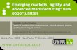 Emerging markets, agility and advanced manufacturing: new ... · Emerging markets, agility and advanced manufacturing: new opportunities CENAMPS – United Kingdom Centre of excellence