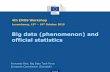 Big data (phenomenon) and official statistics data and official... · Eurostat 4th EMOS Workshop Luxembourg, 15th th– 16 October 2015 Fernando Reis, Big Data Task-Force European
