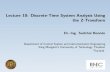 Lecture 10: Discrete-Time System Analysis Using the Z ...staff.kmutt.ac.th/~sudchai.boo/Teaching/rc2017/lecture10_2019.pdf · Lecture 10: Discrete-Time System Analysis Using the Z-Transform