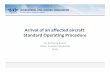 Arrival of an affected aircraft: Standard Operating Procedure procedures.pdf · Arrival of an affected aircraft: Standard Operating Procedure Dr Anthony Evans Chief, Aviation Medicine